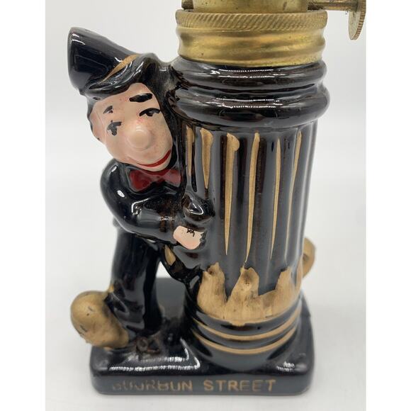 Vintage Drunk Man At Lamp Post On Bourbon Street Oil Lamp Made In Japan - Picture 3 of 6